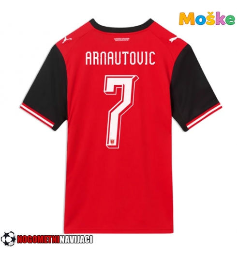 Moške Nogometnih dresov Avstrija Marko Arnautovic #7 Domači SP 2026 Kratki rokavi Moške Nogometnih dresov Avstrija Marko Arnautovic #7 Domači SP 2026 Kratki rokavi